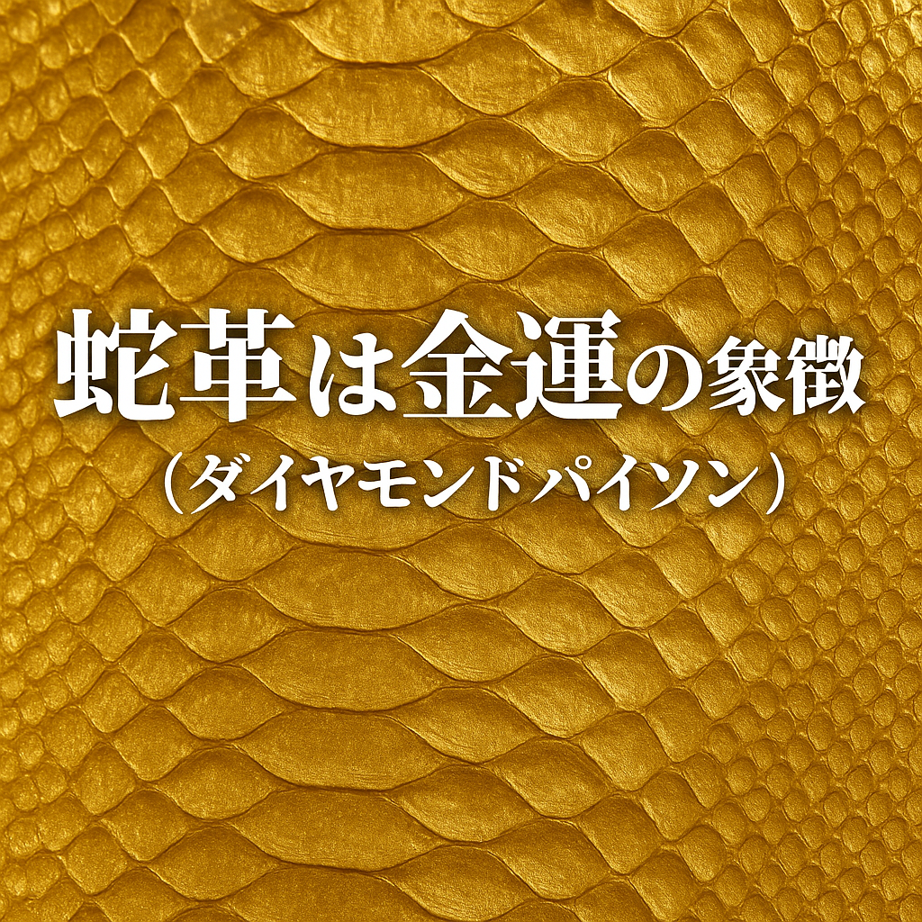蛇革財布は金運に良い？黄金パイソンと風水の意味｜彩桜晴〈いろは