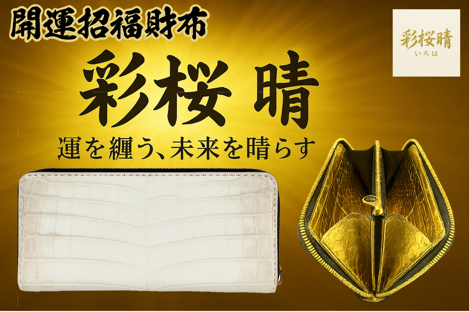 公式】『彩桜晴〈いろは〉』最強開運・金運財布─ 最大吉数168と